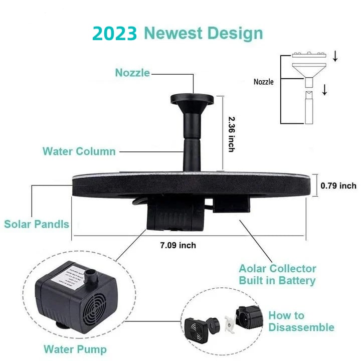Black Friday Hot Sale 49% OFF 🔥Solar-Powered Bird Fountain Kit