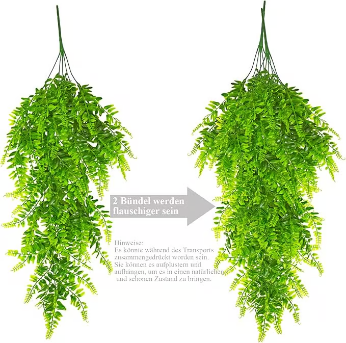 ⏰LAST DAY 70% OFF 🎁Outdoor Artificial Boston Ferns UV Resistant Faux Greenary Vine🌿
