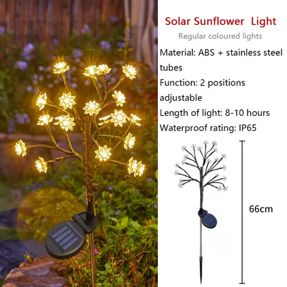 Outdoor Waterproof Cherry Blossom Multicolor Solar Garden Lights🌞💡