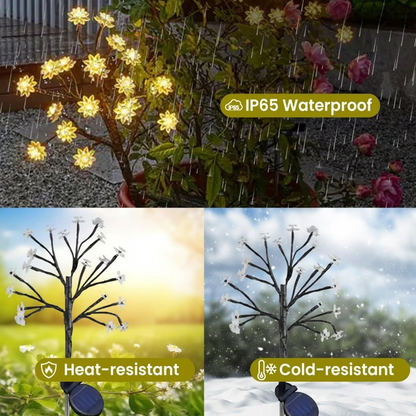 Outdoor Waterproof Cherry Blossom Multicolor Solar Garden Lights🌞💡